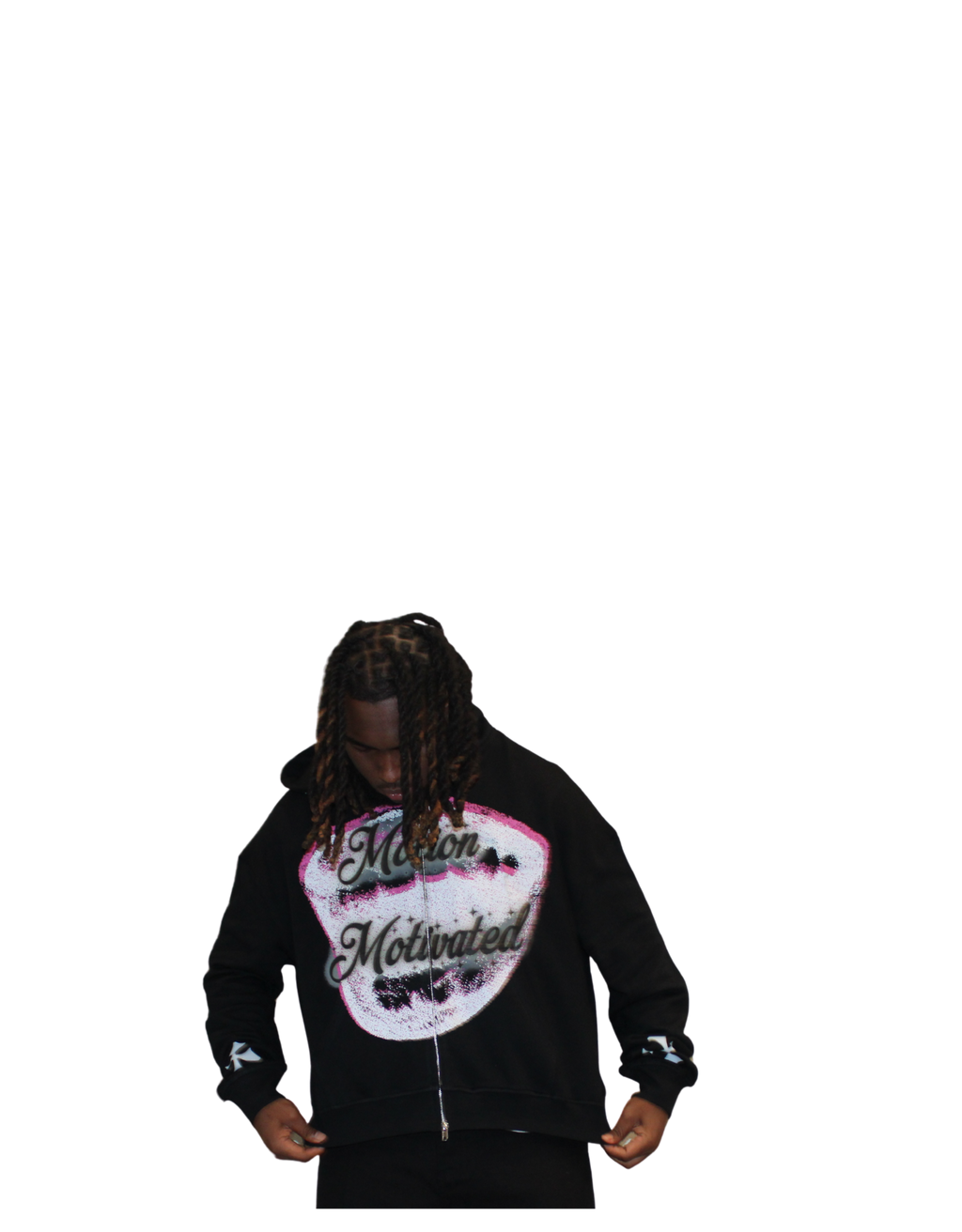 MM TEETH RHINESTONE ZIP UP