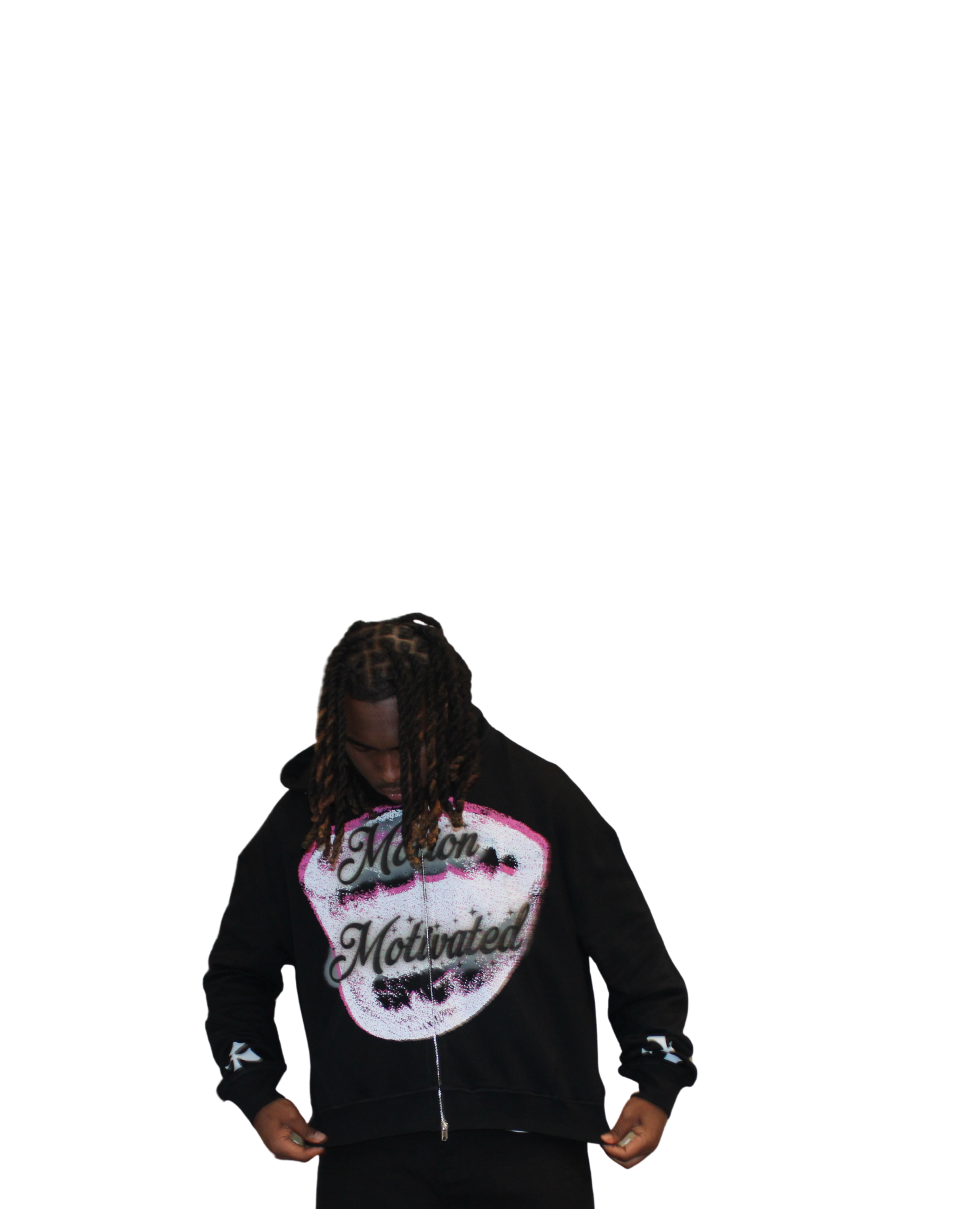 MM TEETH RHINESTONE ZIP UP