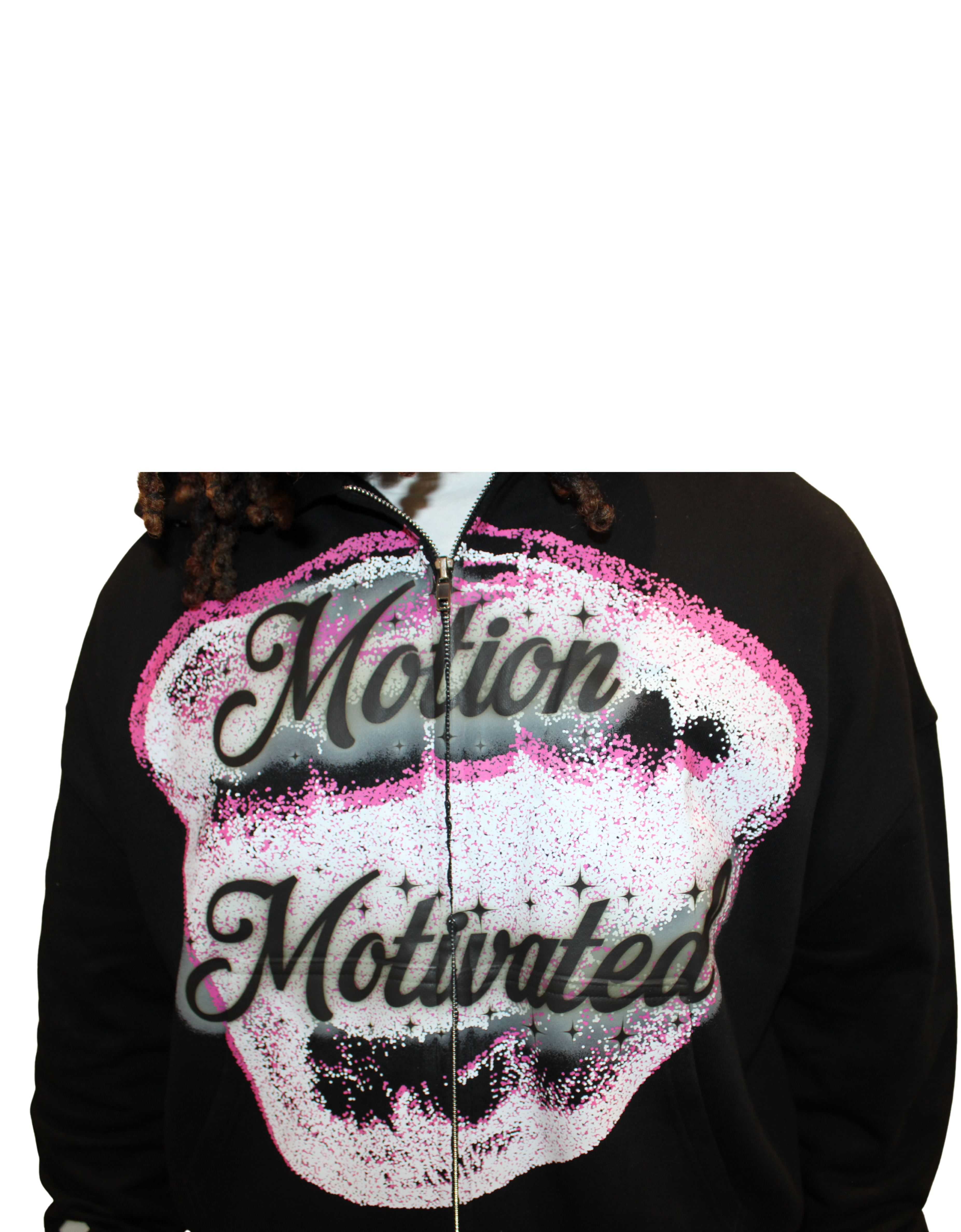 MM TEETH RHINESTONE ZIP UP
