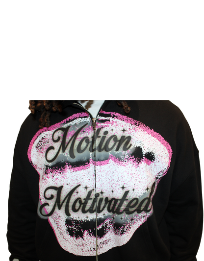 MM TEETH RHINESTONE ZIP UP