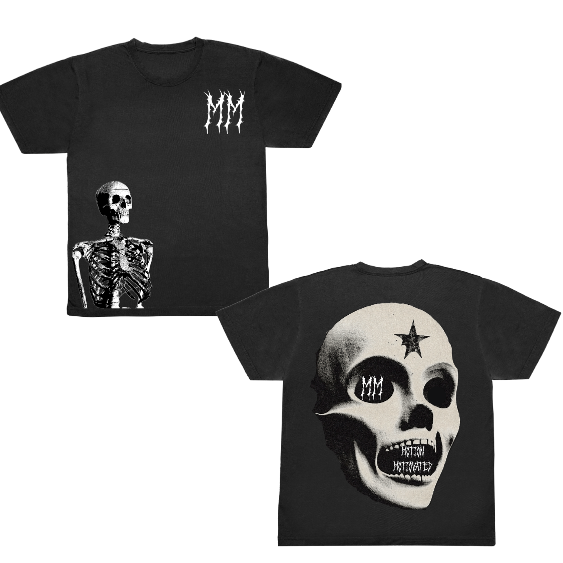 MM SKULLZ  (FRONT AND BACK)
