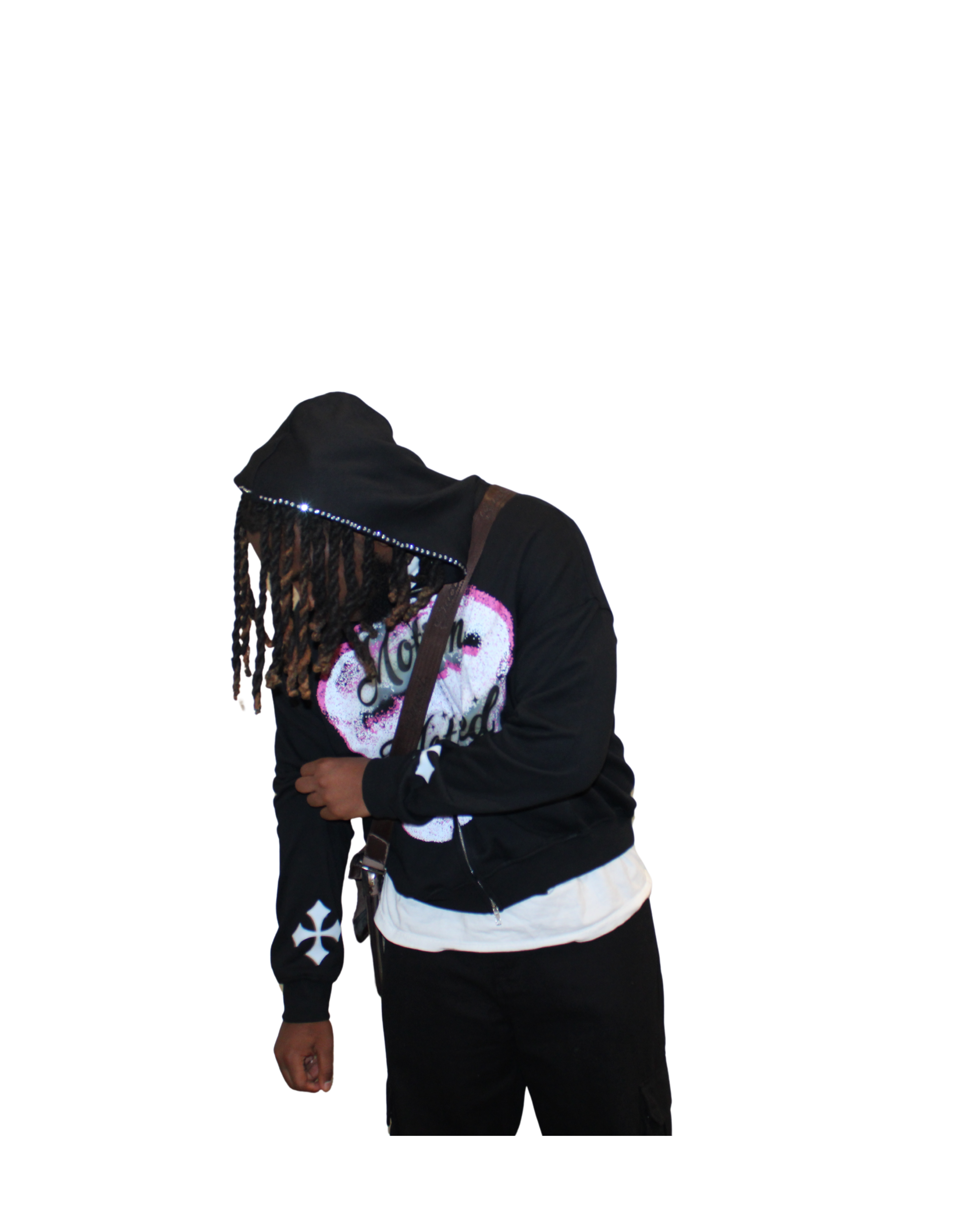 MM TEETH RHINESTONE ZIP UP